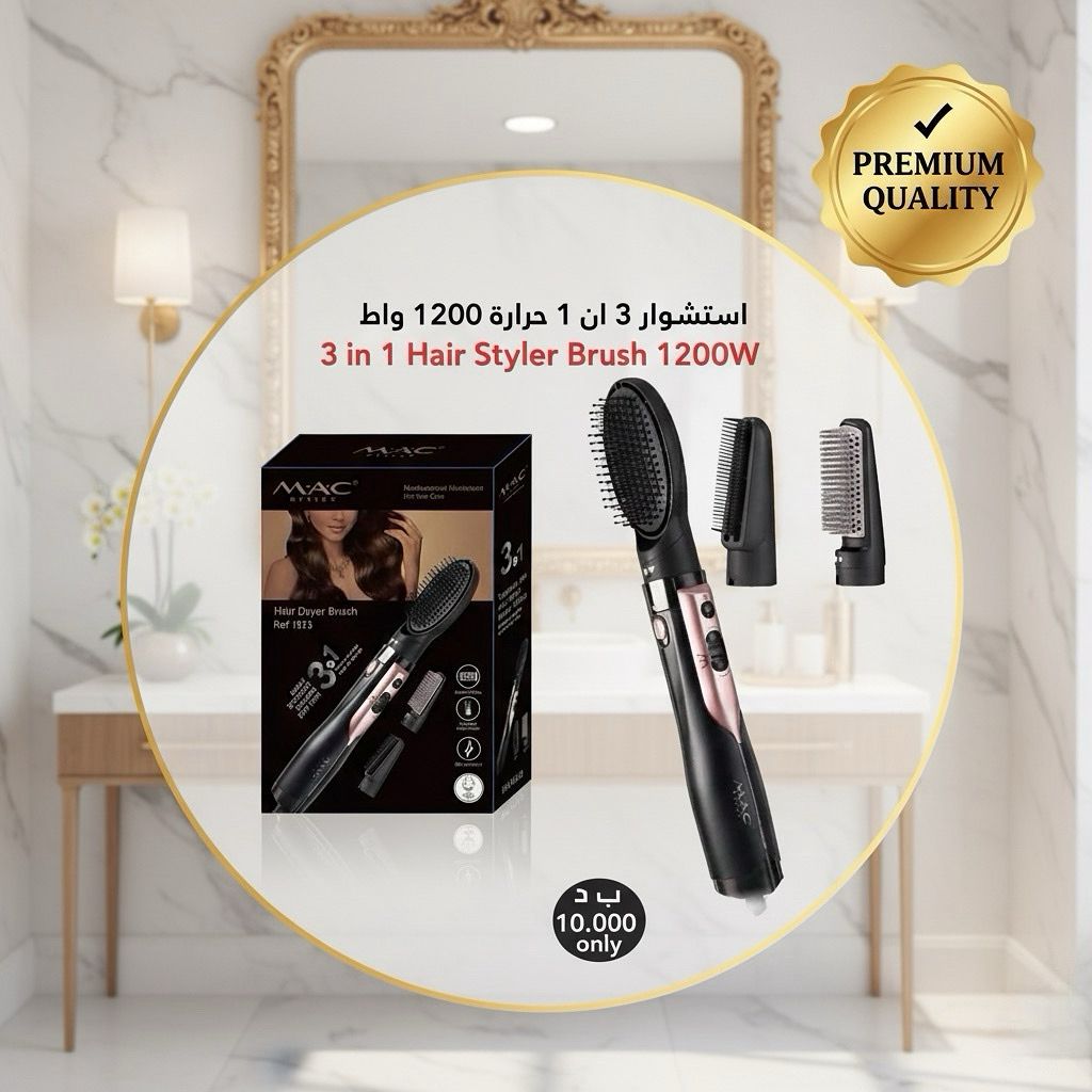 فرشاة ماك 3 في 1 لتصفيف الشعر | MAC 3-in-1 Hair Styler Brush