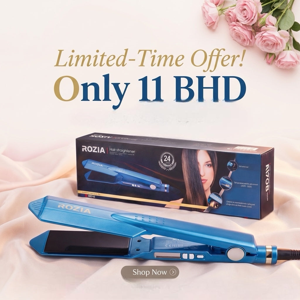 ROZIA Ceramic Hair Straightener جهاز تمليس الشعر من السيراميك من روزيا