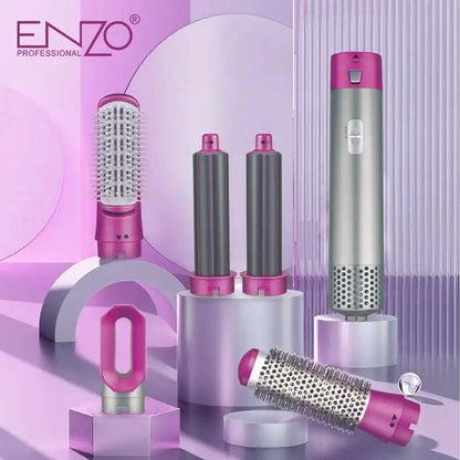 مجموعة إنزو 5 في 1 لتصفيف الشعر | Enzo 5-in-1 Multifunctional Hair Styler Set